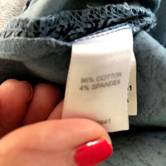 J. Jill Cropped Pants 12 Blue Straight Leg Cotton Blend Casual Front Zip… - Picture 12 of 12